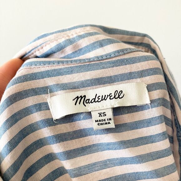 Madewell Lakeline Button-Up Shirt in Stripe-Play XS - Picture 5 of 7